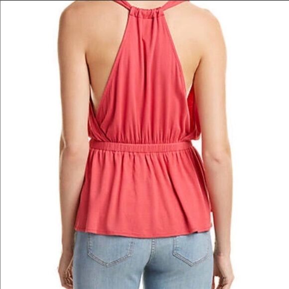 FREE PEOPLE We the Free | Heat Wave Pink Peplum Top Women’s Size Medium - Picture 2 of 8